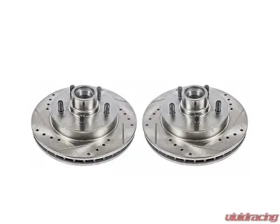 Power Stop Evolution Drilled & Slotted Rotors - Pair Front Chevrolet C1500 1995-1999 - AR8625XPR