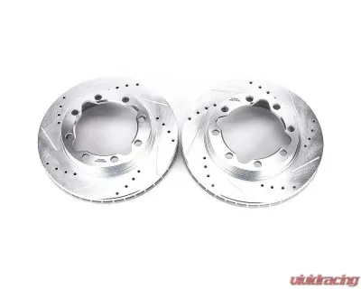 Power Stop Evolution Drilled & Slotted Rotors - Pair Front Chevrolet K3500 1990-2000 - AR8626XPR