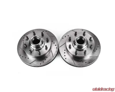 Power Stop Evolution Drilled & Slotted Rotors - Pair Front Chevrolet C1500 Suburban 1994-1999 - AR8627XPR