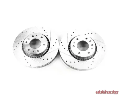 Power Stop Evolution Drilled & Slotted Rotors - Pair Front Buick Rainier 2004-2007 - AR8650XPR