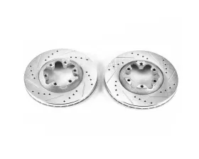 Power Stop Evolution Drilled & Slotted Rotors - Pair Front Chevrolet Colorado 2004-2008