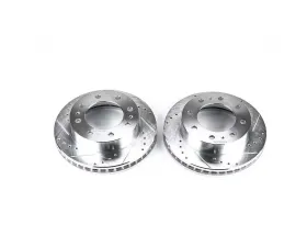 Power Stop Evolution Drilled & Slotted Rotors - Pair Front Chevrolet Avalanche 2500 2002-2004
