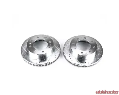 Power Stop Evolution Drilled & Slotted Rotors - Pair Front Chevrolet Avalanche 2500 2002-2004 - AR8655XPR
