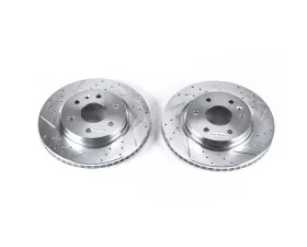 Power Stop Evolution Drilled & Slotted Rotors - Pair Front Buick Enclave 2008-2017