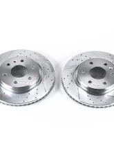 Power Stop Evolution Drilled & Slotted Rotors - Pair Front Buick Enclave 2008-2017                                     - AR8696XPR - Image 2