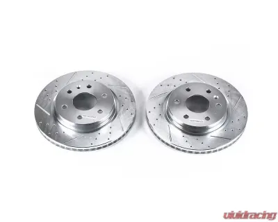 Power Stop Evolution Drilled & Slotted Rotors - Pair Front Buick Enclave 2008-2017 - AR8696XPR