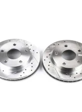 Power Stop Evolution Drilled & Slotted Rotors - Pair Front Dodge Ram 1500 1994-1999                                     - AR8729XPR - Image 2