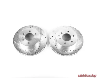 Power Stop Evolution Drilled & Slotted Rotors - Pair Front Dodge Dakota 1997-2002 - AR8738XPR
