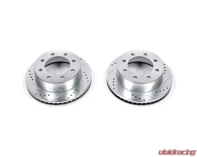 Power Stop Evolution Drilled & Slotted Rotors - Pair Front Dodge Ram 2500 2000-2002 - AR8746XPR