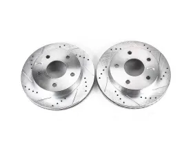 Power Stop Evolution Drilled & Slotted Rotors - Pair Front Dodge Ram 1500 2000-2001