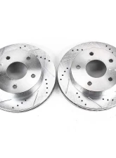 Power Stop Evolution Drilled & Slotted Rotors - Pair Front Dodge Ram 1500 2000-2001                                     - AR8747XPR - Image 2