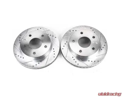 Power Stop Evolution Drilled & Slotted Rotors - Pair Front Dodge Ram 1500 2000-2001 - AR8747XPR