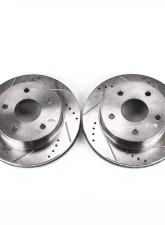Power Stop Evolution Drilled & Slotted Rotors - Pair Front Dodge Ram 1500 2000-2001                                     - AR8748XPR - Image 2