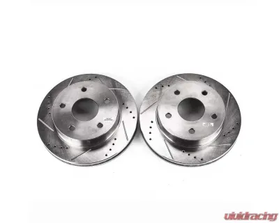 Power Stop Evolution Drilled & Slotted Rotors - Pair Front Dodge Ram 1500 2000-2001 - AR8748XPR