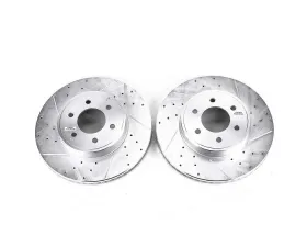 Power Stop Evolution Drilled & Slotted Rotors - Pair Front Dodge Durango 2003