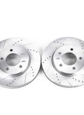 Power Stop Evolution Drilled & Slotted Rotors - Pair Front Chrysler Pacifica 2004-2008                                     - AR8758XPR - Image 2