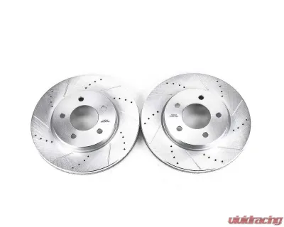 Power Stop Evolution Drilled & Slotted Rotors - Pair Front Chrysler Pacifica 2004-2008 - AR8758XPR
