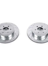 Power Stop Evolution Drilled & Slotted Rotors - Pair Front Dodge Dakota 2003-2004                                     - AR8760XPR - Image 2