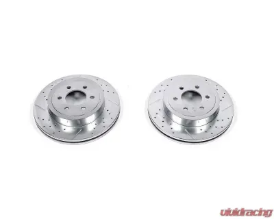 Power Stop Evolution Drilled & Slotted Rotors - Pair Front Dodge Dakota 2003-2004 - AR8760XPR