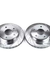 Power Stop Evolution Drilled & Slotted Rotors - Pair Front Dodge Dakota 2005-2011                                     - AR8763XPR - Image 2