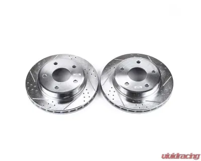 Power Stop Evolution Drilled & Slotted Rotors - Pair Front Dodge Dakota 2005-2011 - AR8763XPR