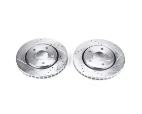 Power Stop Evolution Drilled & Slotted Rotors - Pair Front Chrysler Town & Country 2008-2016