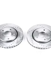 Power Stop Evolution Drilled & Slotted Rotors - Pair Front Chrysler Town & Country 2008-2016                                     - AR8797XPR - Image 2