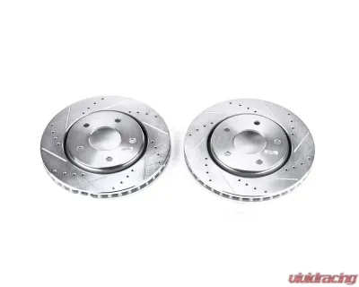 Power Stop Evolution Drilled & Slotted Rotors - Pair Front Chrysler Town & Country 2008-2016 - AR8797XPR