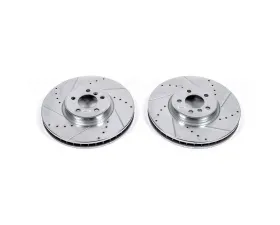 Power Stop Evolution Drilled & Slotted Rotors - Pair Front BMW X5 2011-2018