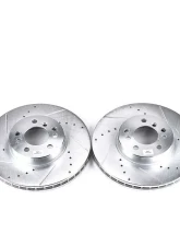 Power Stop Evolution Drilled & Slotted Rotors - Pair Front BMW X5 2000-2006                                     - EBR632XPR - Image 2