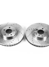 Power Stop Evolution Drilled & Slotted Rotors - Pair Front BMW X5 2002-2003                                     - EBR667XPR - Image 2