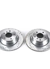 Power Stop Evolution Drilled & Slotted Rotors - Pair Rear BMW X5 2002-2006                                     - EBR668XPR - Image 2