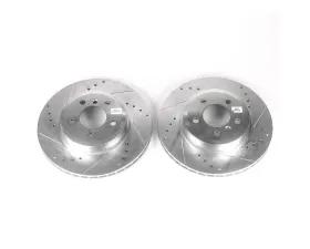 Power Stop Evolution Drilled & Slotted Rotors - Pair Front BMW X3 2004-2010