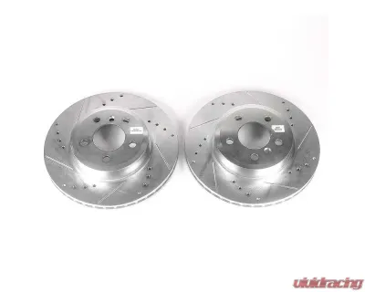 Power Stop Evolution Drilled & Slotted Rotors - Pair Front BMW X3 2004-2010 - EBR688XPR