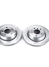 Power Stop Evolution Drilled & Slotted Rotors - Pair Rear BMW X3 2004-2010                                     - EBR689XPR - Image 2