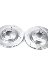 Power Stop Evolution Drilled & Slotted Rotors - Pair Front Land Rover LR3 2005-2009                                     - EBR806XPR - Image 2