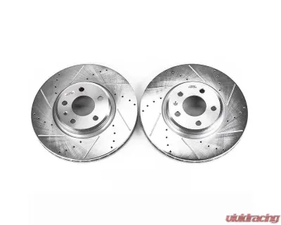 Power Stop Evolution Drilled & Slotted Rotors - Pair Front Audi A4 2009-2011 - EBR838XPR