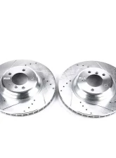 Power Stop Evolution Drilled & Slotted Rotors - Pair Front BMW 335d 2009-2011                                     - EBR850XPR - Image 2