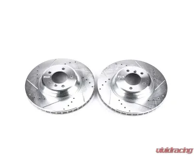 Power Stop Evolution Drilled & Slotted Rotors - Pair Front BMW 335d 2009-2011 - EBR850XPR