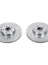 Power Stop Evolution Drilled & Slotted Rotors - Pair Front BMW X5 2007-2013                                     - EBR851XPR - Image 2
