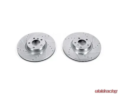 Power Stop Evolution Drilled & Slotted Rotors - Pair Front BMW X5 2007-2013 - EBR851XPR