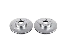 Power Stop Evolution Drilled & Slotted Rotors - Pair Front BMW X5 2007-2018
