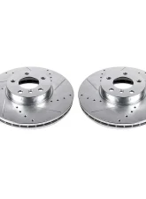 Power Stop Evolution Drilled & Slotted Rotors - Pair Front BMW X5 2007-2018                                     - EBR852XPR - Image 2