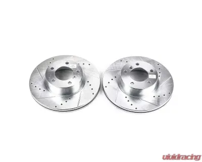 Power Stop Evolution Drilled & Slotted Rotors - Pair Front BMW 228i 2014-2016 - EBR858XPR