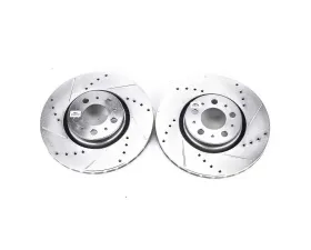 Power Stop Evolution Drilled & Slotted Rotors - Pair Front Volvo S60 2008-2009