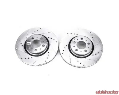 Power Stop Evolution Drilled & Slotted Rotors - Pair Front Volvo S60 2008-2009 - EBR893XPR