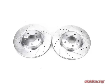 Power Stop Evolution Drilled & Slotted Rotors - Pair Front Ford C-Max 2013-2018 - EBR896XPR