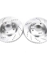 Power Stop Evolution Drilled & Slotted Rotors - Pair Front Hyundai Elantra 2009-2012                                     - JBR1136XPR - Image 2
