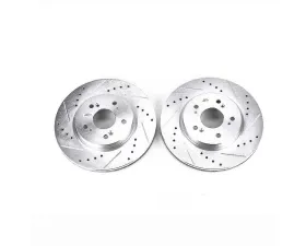Power Stop Evolution Drilled & Slotted Rotors - Pair Front Acura RDX 2007-2012
