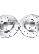 Power Stop Evolution Drilled & Slotted Rotors - Pair Front Lexus HS250h 2010-2012                                     - JBR1303XPR - Image 2